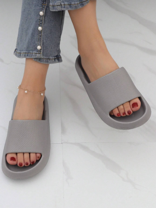 Women Minimalist Single Band Slides, EVA Fashion Slides