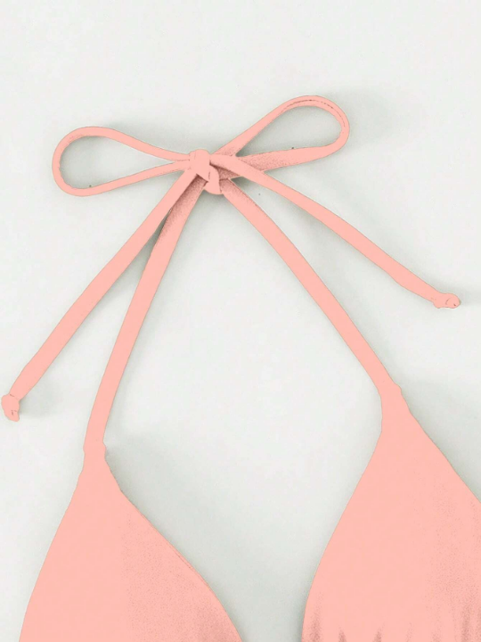 Swim Basics Halter Triangle Bikini Top