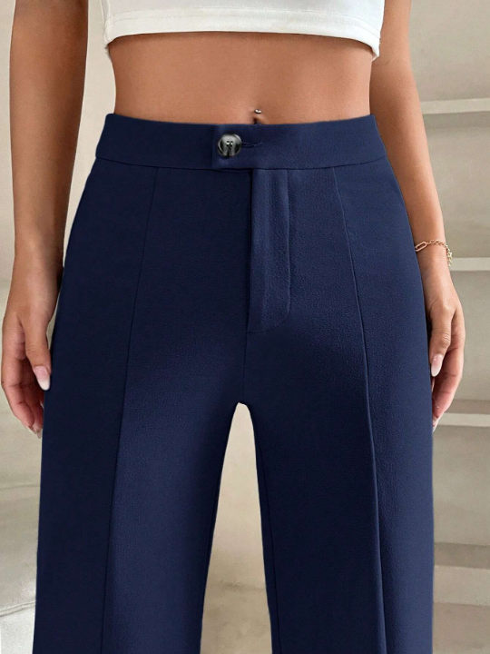 PETITE Seam Detail Straight Leg Pants