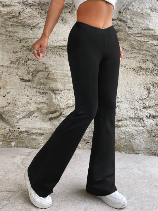 EZwear Solid Flare Leg Pants