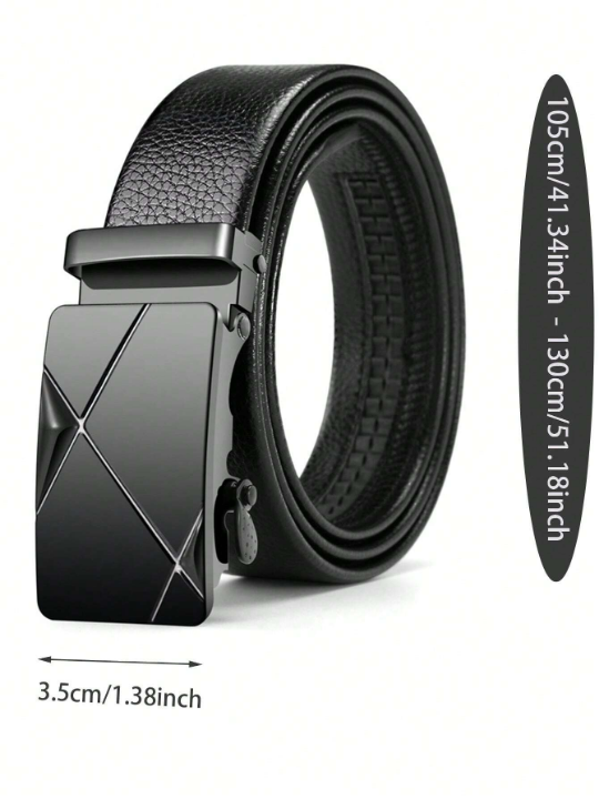 1pc Men Automatic Buckle Casual Belt For Daily Life