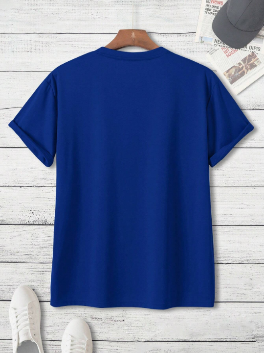 Men Solid Round Neck Tee