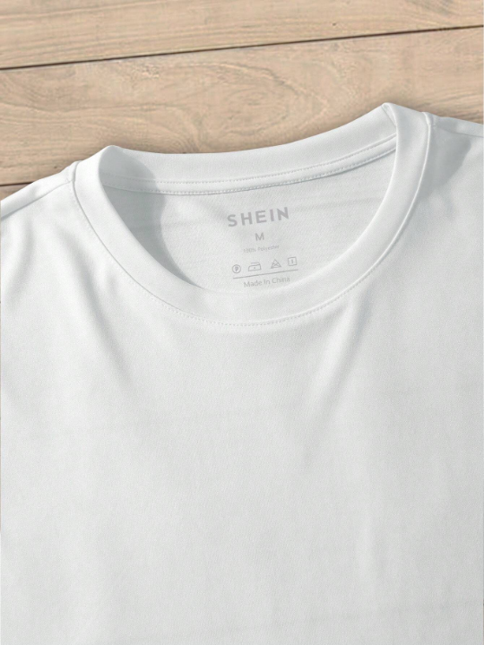 Men Solid Round Neck Tee