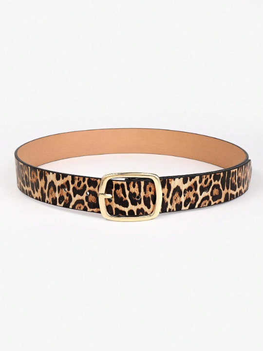 1pc Women Leopard Print Fashion Belt For Daily Decoration