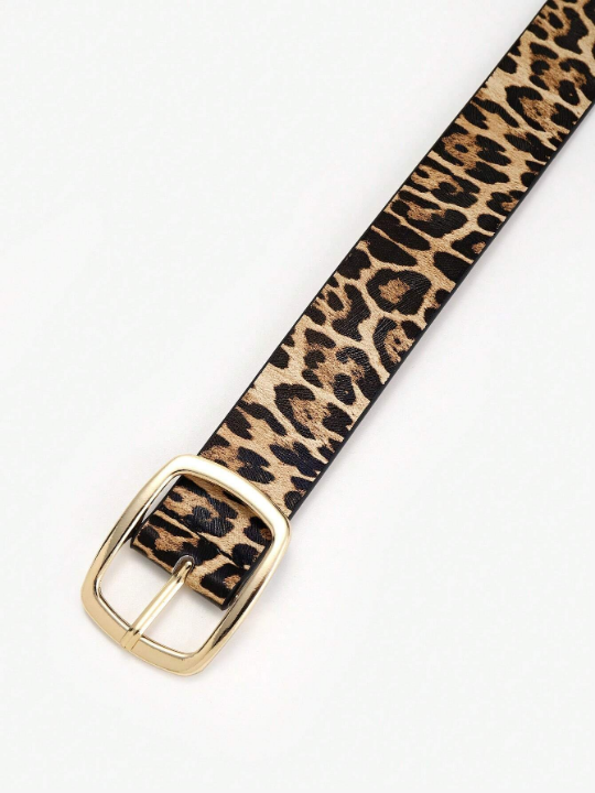 1pc Women Leopard Print Fashion Belt For Daily Decoration