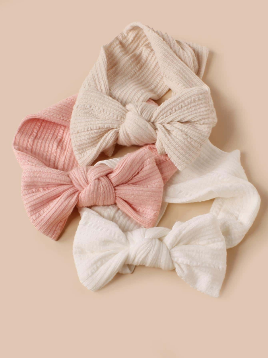 3pcs Baby Solid Knot Decor Headband