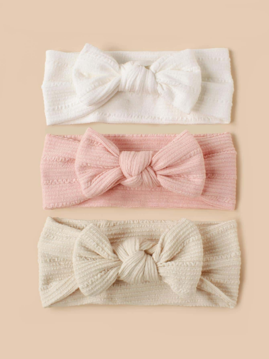 3pcs Baby Solid Knot Decor Headband