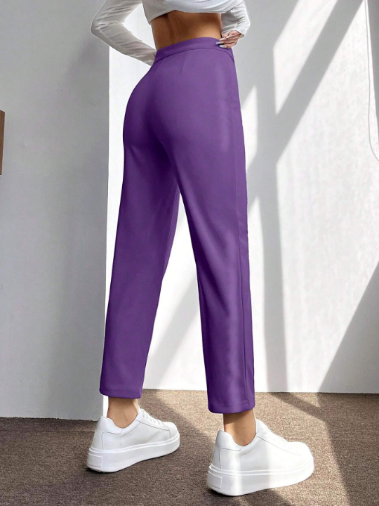 PETITE High Waist Seam Detail Pants