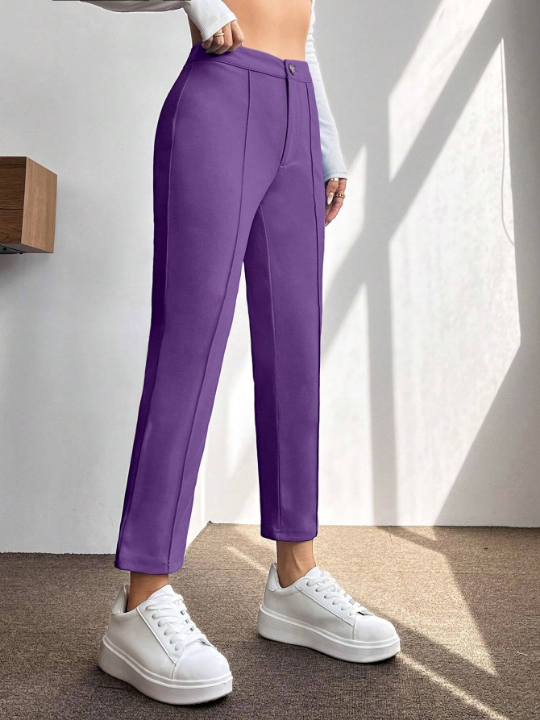 PETITE High Waist Seam Detail Pants