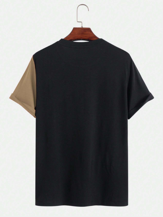 Manfinity Homme Men Letter Graphic Colorblock Tee