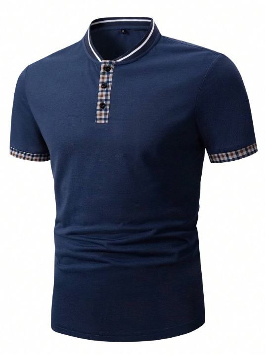 Manfinity Homme Men Contrast Trim Polo Shirt