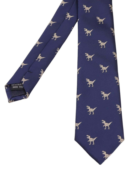 1pc Men Dinosaur Embroidery Tie Stylish Design Tie Enhancing Attire