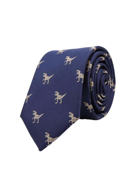 1pc Men Dinosaur Embroidery Tie Stylish Design Tie Enhancing Attire
