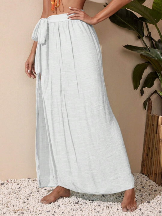 Swim Vcay Knot Waist Cover Up Skirt