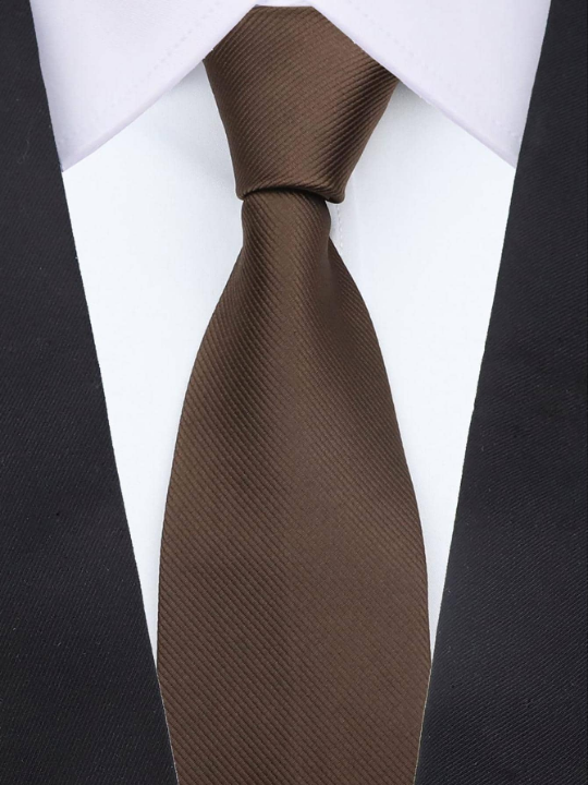 1pc Men Solid Tie Formal Business Wedding Necktie For Decoration