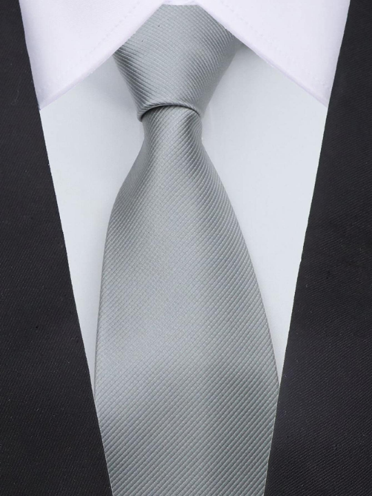 1pc Men Solid Tie Versatile For All Occasions Enhancing Business Attire