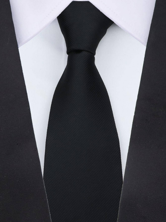 1pc Men Solid Tie Formal Business Wedding Necktie For Decoration