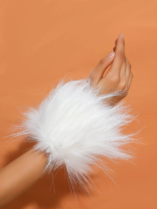 Solid Fluffy Fake Cuffs