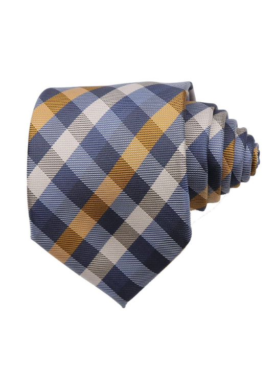 1pc Men Plaid Pattern Casual Tie For Clothes Decoration