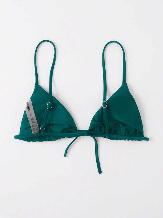 Swim Basics Solid Triangle Bikini Top