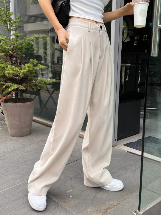 DAZY High Waist Plicated Detail Pants