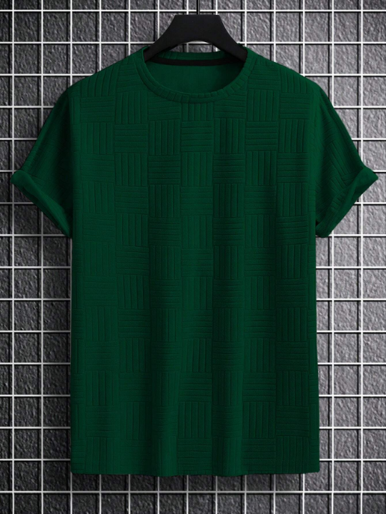 Manfinity Homme Men Solid Round Neck Tee