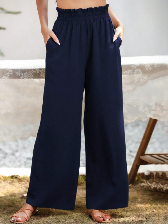 Essnce Paperbag Waist Wide Leg Pants