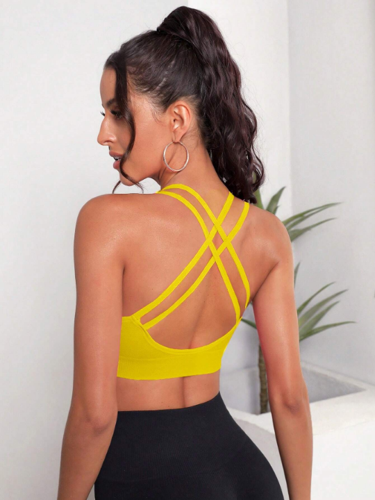 Yoga Sxy Crisscross Backless Sports Bra