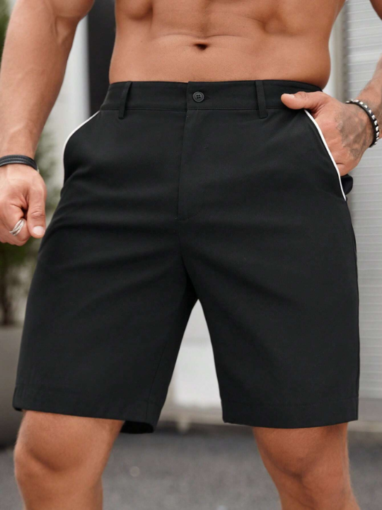 Manfinity Homme Men Slant Pocket Bermuda Shorts