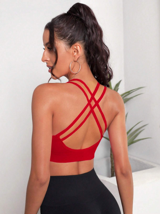 Yoga Sxy Crisscross Backless Sports Bra