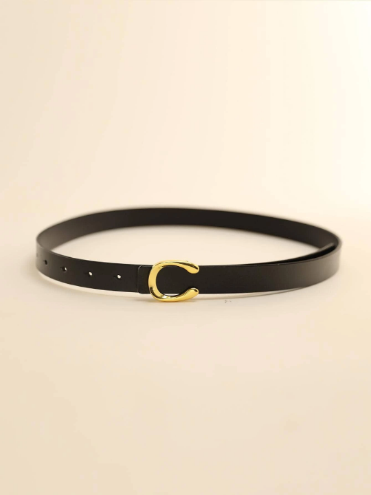 1pc Women Letter Buckle Casual Belt For Daily Life