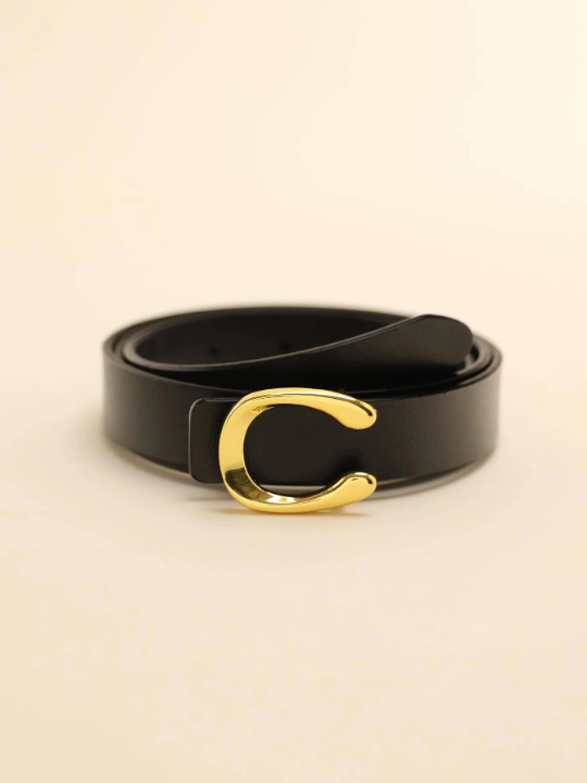 1pc Women Letter Buckle Casual Belt For Daily Life