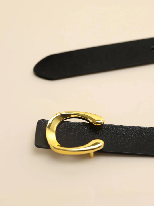 1pc Women Letter Buckle Casual Belt For Daily Life