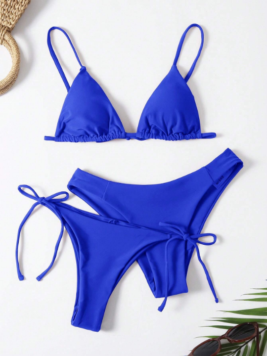 Swim Basics Triangle Tie Side Bikini Swimsuit