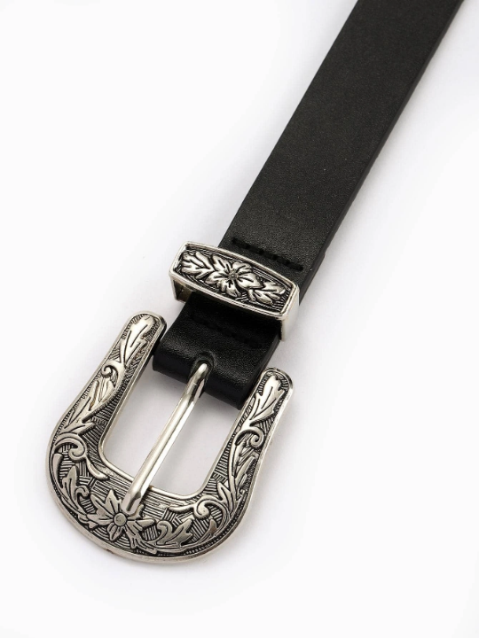 Western Style Buckle Belt For Women Fashionable All-match Decorative Belt