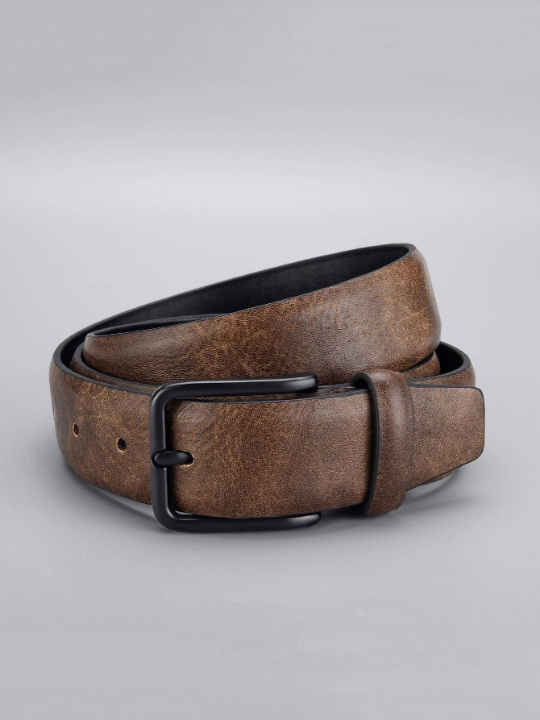 1pc Men Square Buckle Vintage Belt For Daily Life