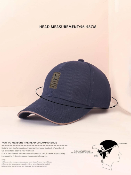 1pc Fashionable Unisex Baseball Cap With Duckbill Visor For Sun Protection, Couple Style