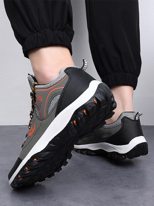 2023 New Arrival Men's Large Size Waterproof Leather Outdoor Walking & Hiking Sneakers, Slip Resistant