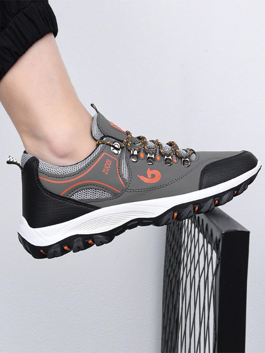 2023 New Arrival Men's Large Size Waterproof Leather Outdoor Walking & Hiking Sneakers, Slip Resistant