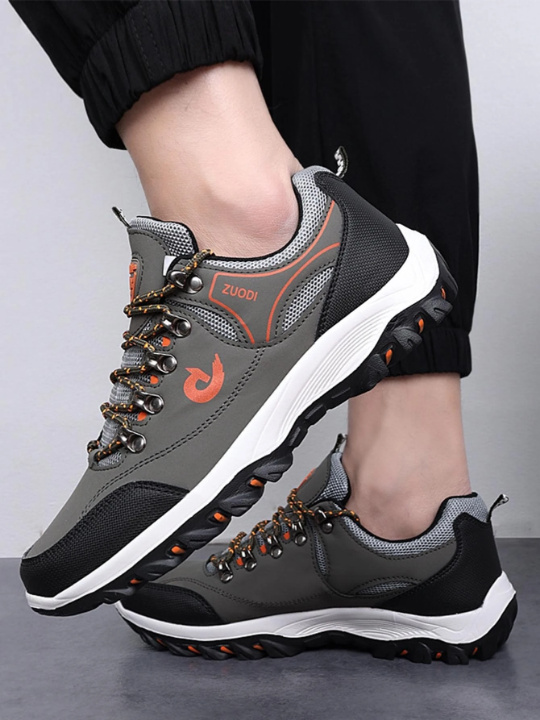 2023 New Arrival Men's Large Size Waterproof Leather Outdoor Walking & Hiking Sneakers, Slip Resistant