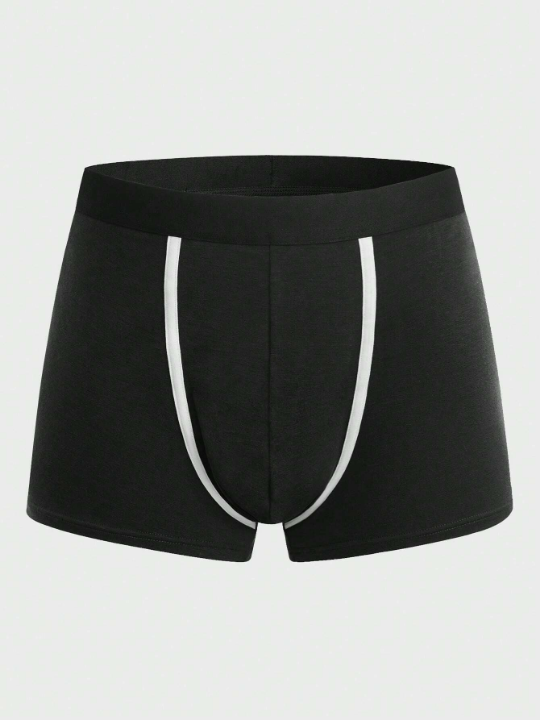 Men 5pcs Contrast Binding Boxer Brief