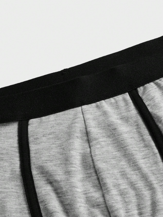 Men 5pcs Contrast Binding Boxer Brief