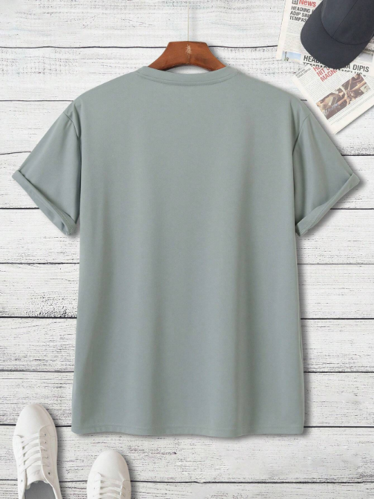 Men Solid Round Neck Tee