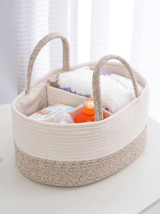 Baby Woven Nappy Changing Storage Bag