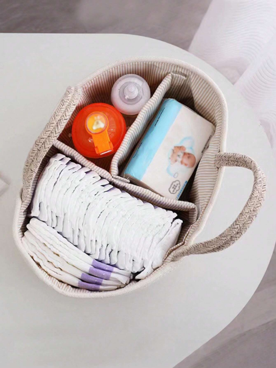 Baby Woven Nappy Changing Storage Bag