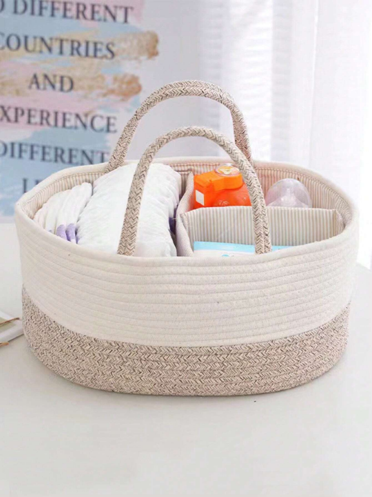 Baby Woven Nappy Changing Storage Bag