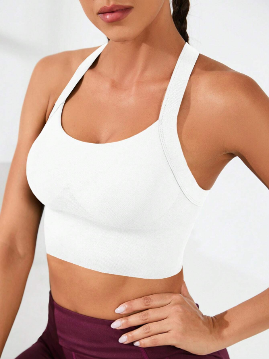 Yoga Basic Seamless Criss Cross Back Sports Tank Top