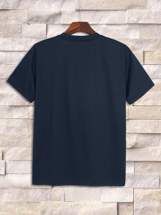 Men Solid V Neck Tee