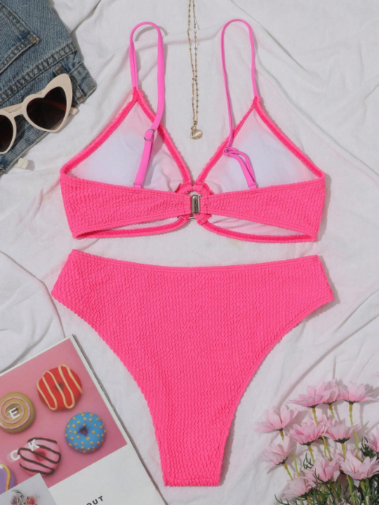 Swim Basics Ring Linked Bikini Swimsuit