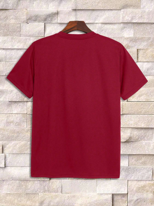 Men Solid V Neck Tee